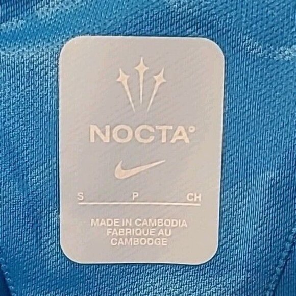 Nike NOCTA Men's Size Small Turks and Caicos Blue Glow Soccer Jersey DR2616-450 - Picture 4 of 7